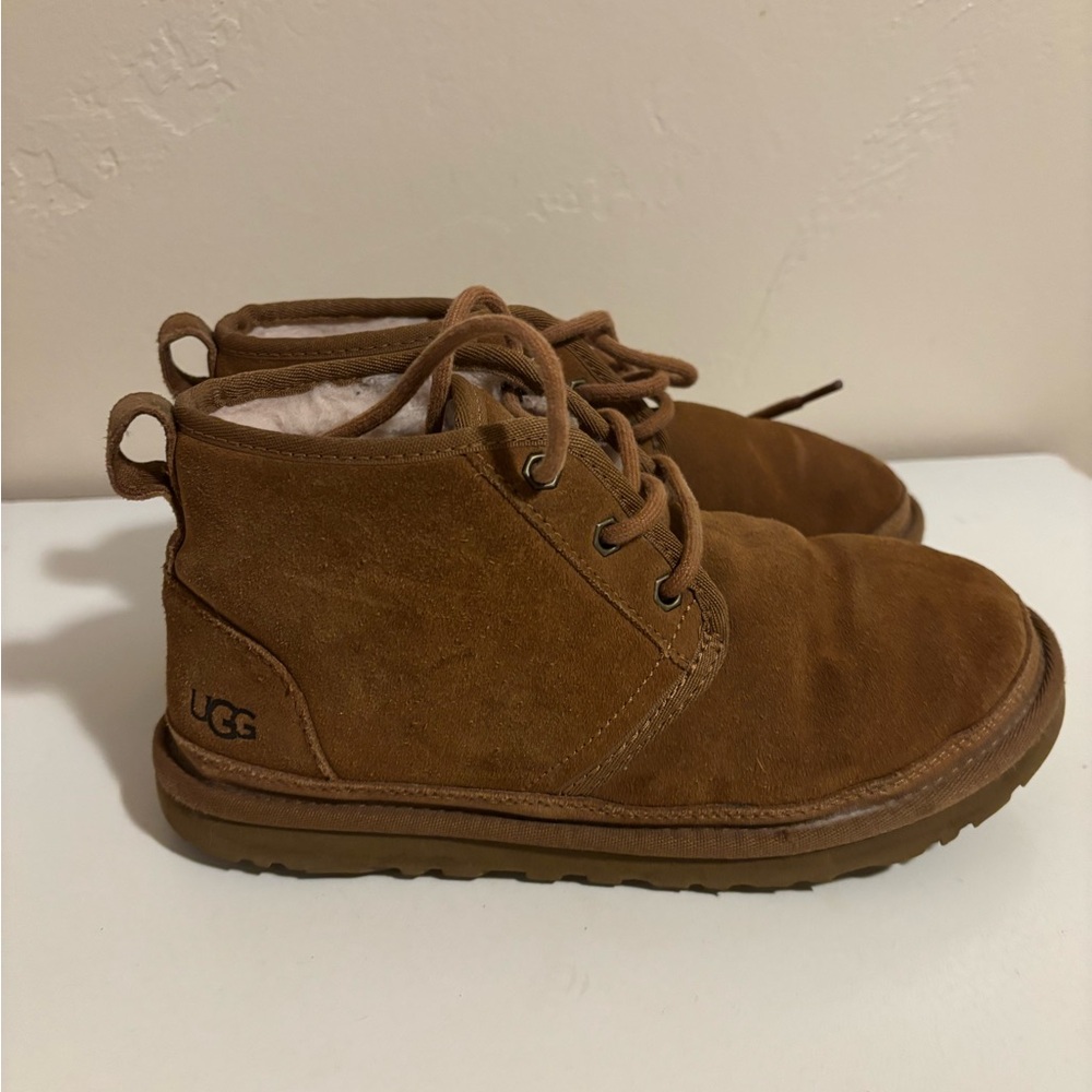 UGG Chestnut Suede Lace-Up Boots